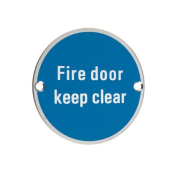 Picture of Stainless Steel Fire Door Keep Clear sign - ZSS11PS