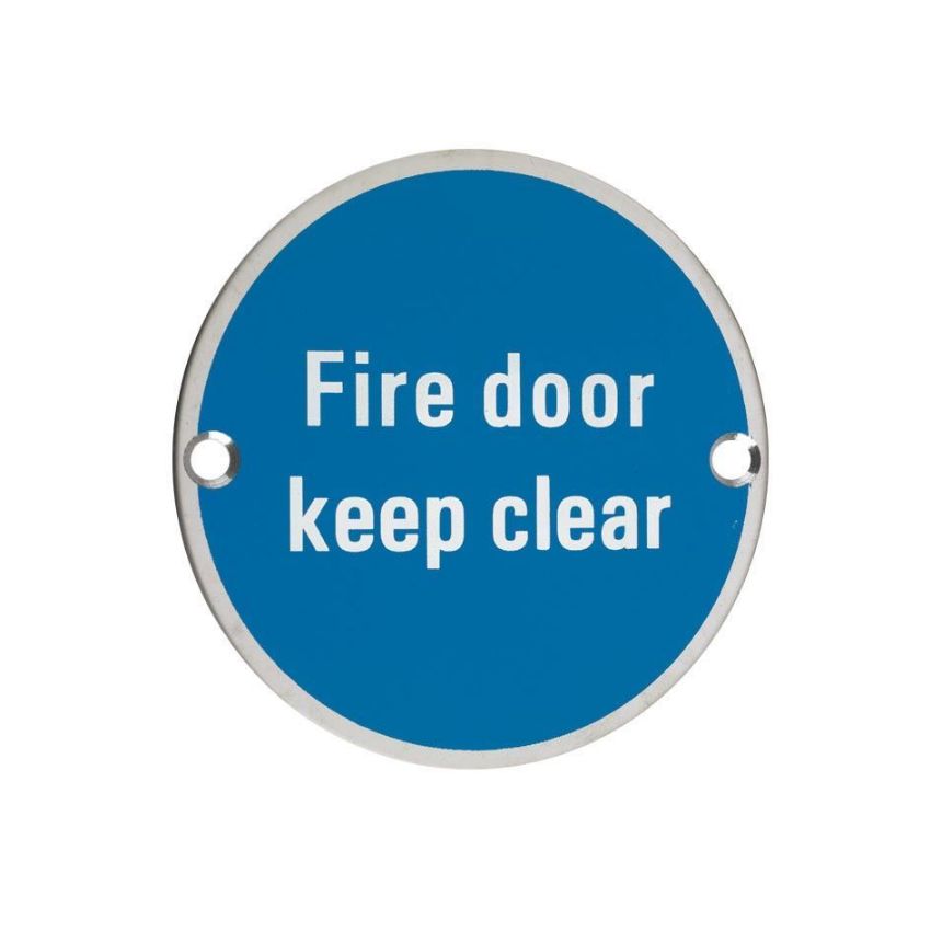 Picture of Stainless Steel Fire Door Keep Clear sign - ZSS11PS