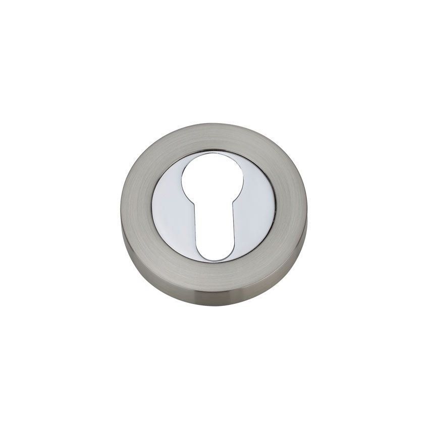 Picture of Fortessa Euro-Profile Escutcheon Satin Nickel/Polished Chrome - FEESC-SNCP