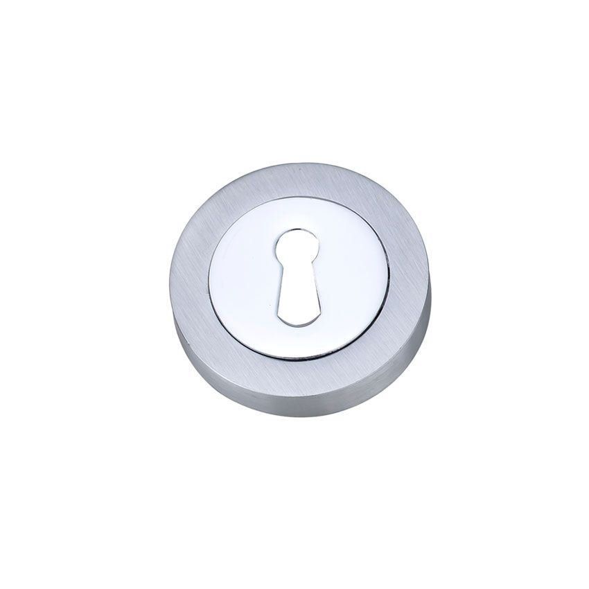 Picture of Fortessa Keyhole Escutcheon Satin/Polished Chrome - FESC-SPC