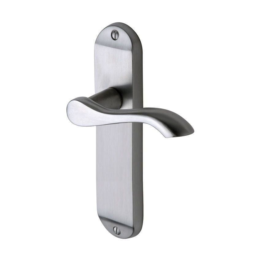 Pure Door Handles, Latch in Satin Chrome