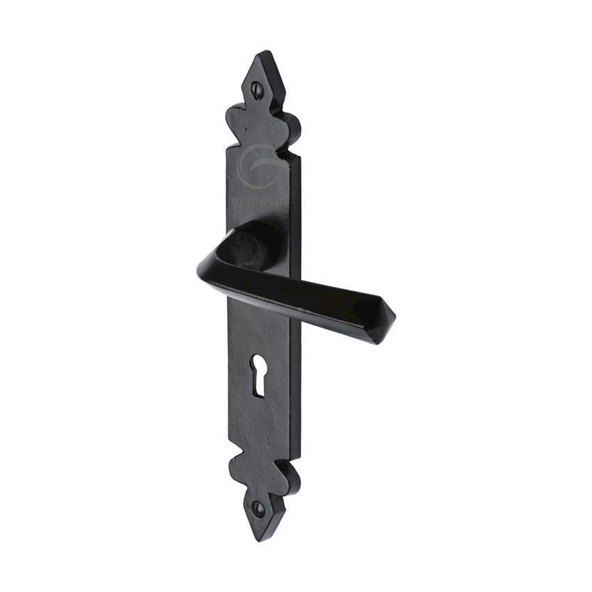 Picture of Smooth Black Ironbridge Lock Handle - FB3600