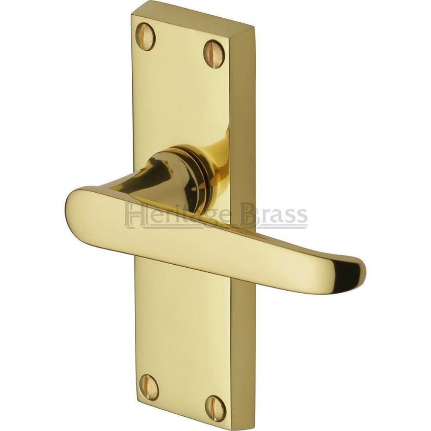 Picture of Victoria Short Plate Latch Door Handle - V3910Pb