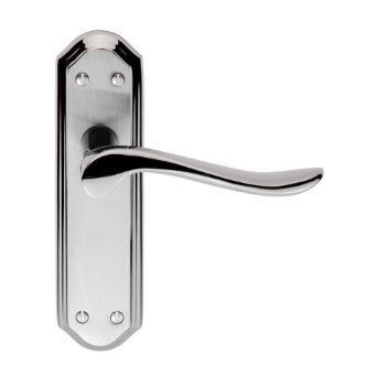 Lytham Dual Satin Chrome and Polished Chrome Door Handles