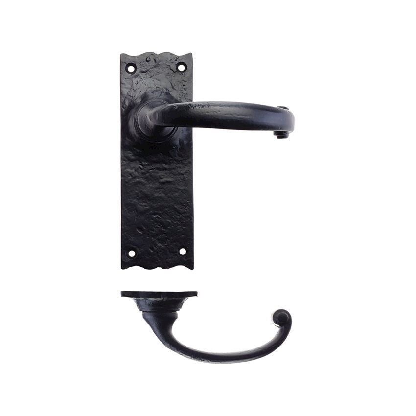 Picture of Antique Black Traditional Black Door Handles - Ff112