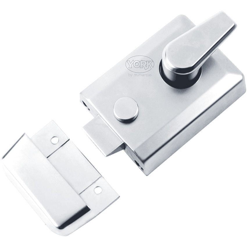 Powder coated white Yale Type Nightlatch 60mm