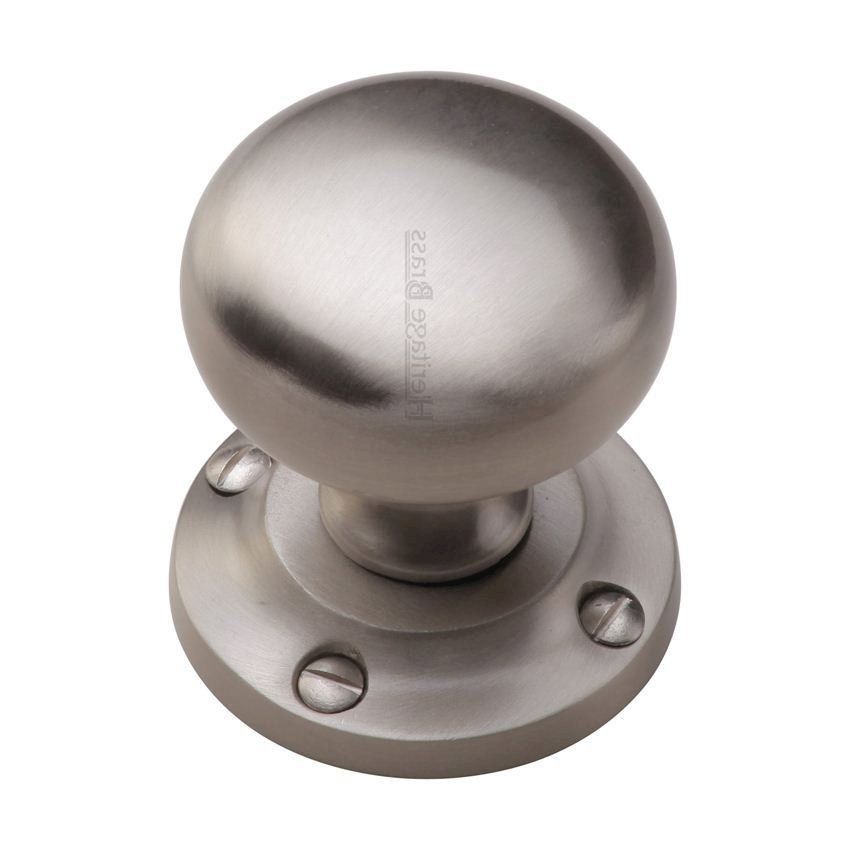 Victoria Mortice Knob In Satin Nickel Finish - V980-SN