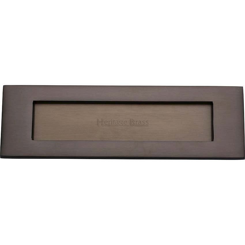 Sprung Flap Letterplate In Matt Bronze Finish - V850 305-MB