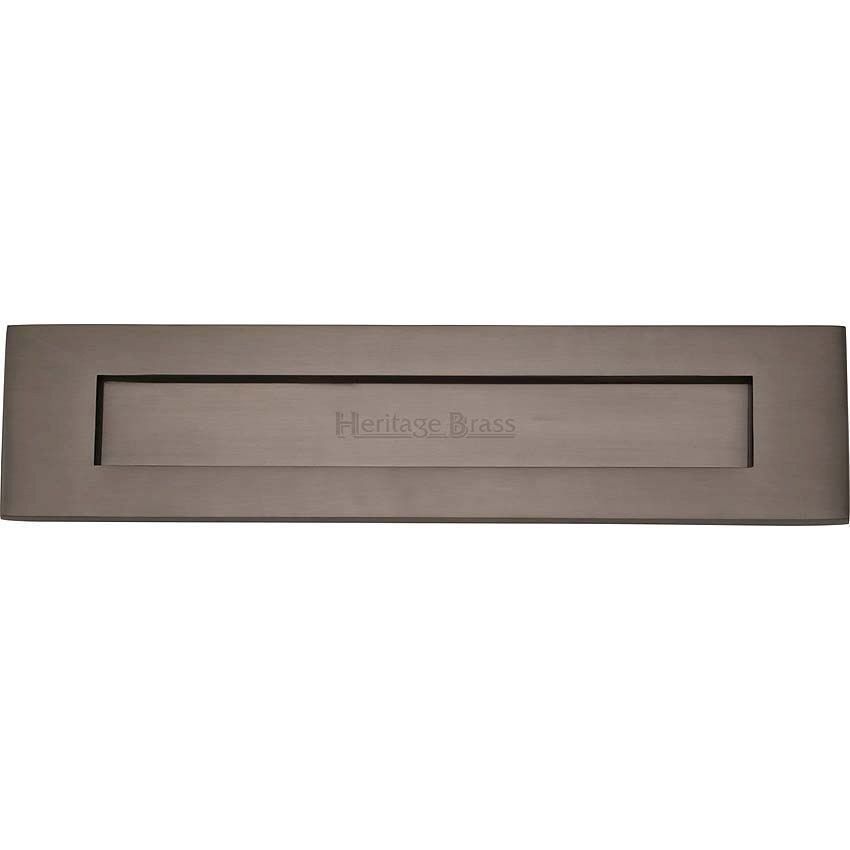 Sprung Flap Letterplate In Matt Bronze Finish - V850 330-MB