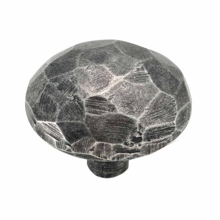 Facet pewter cabinet knob   - PCK007