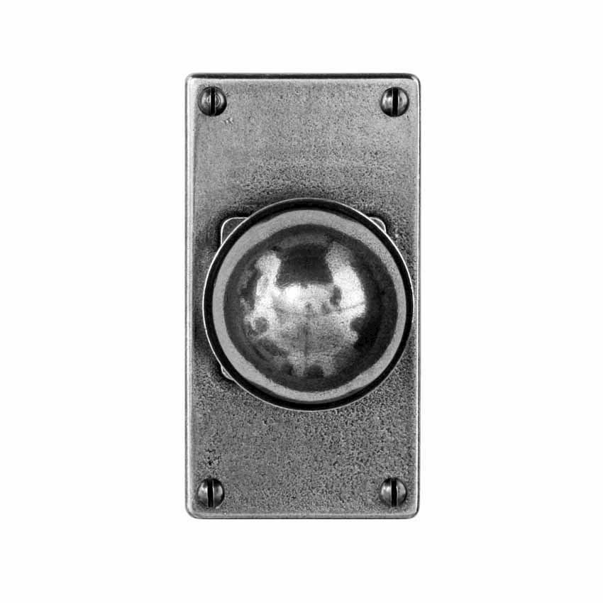 Finesse Pelton Pewter Door Knob on plate- FD176