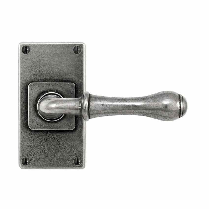 Finesse Derwent Pewter Levers on a short back plate - FD092 