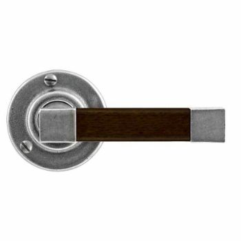 Finesse Eden American Black walnut Door Handle on a Rose  - FD156