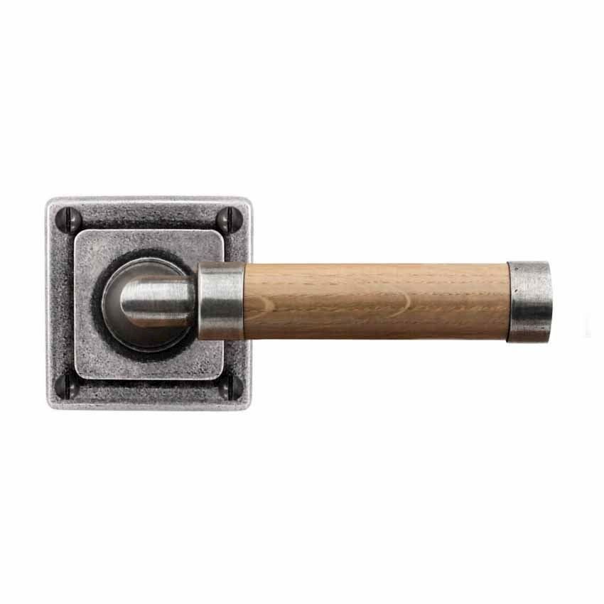 Finesse Milton Oak Door Handle on a Square Rose - FD145 