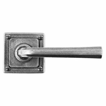 Finesse Tunstall Pewter Levers on a Square Rose - FD304