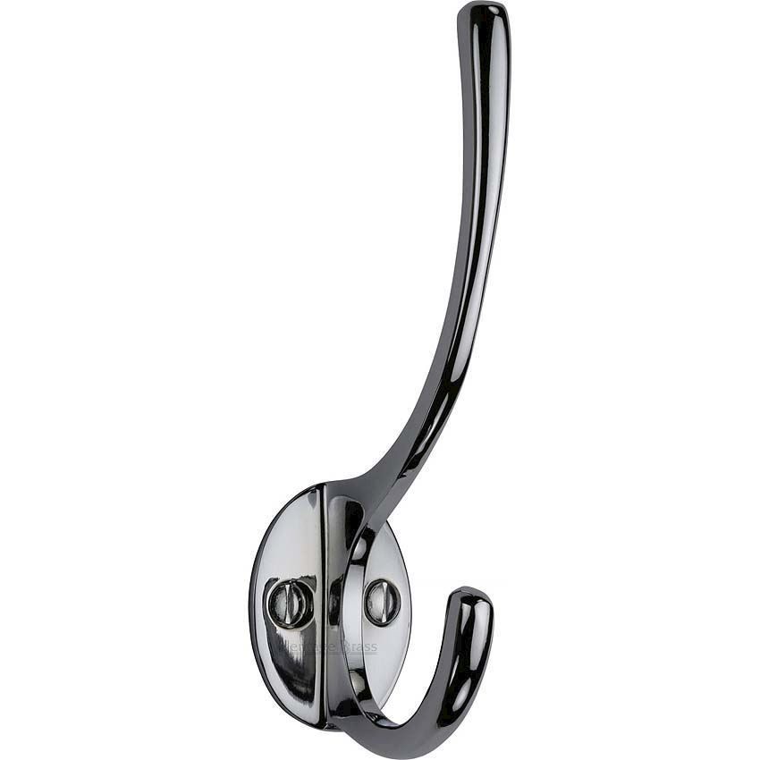 Hat & Coat Hook Polished Chrome finish - V1050-PC