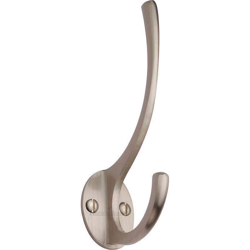 Hat & Coat Hook Satin Nickel finish - V1050-SN