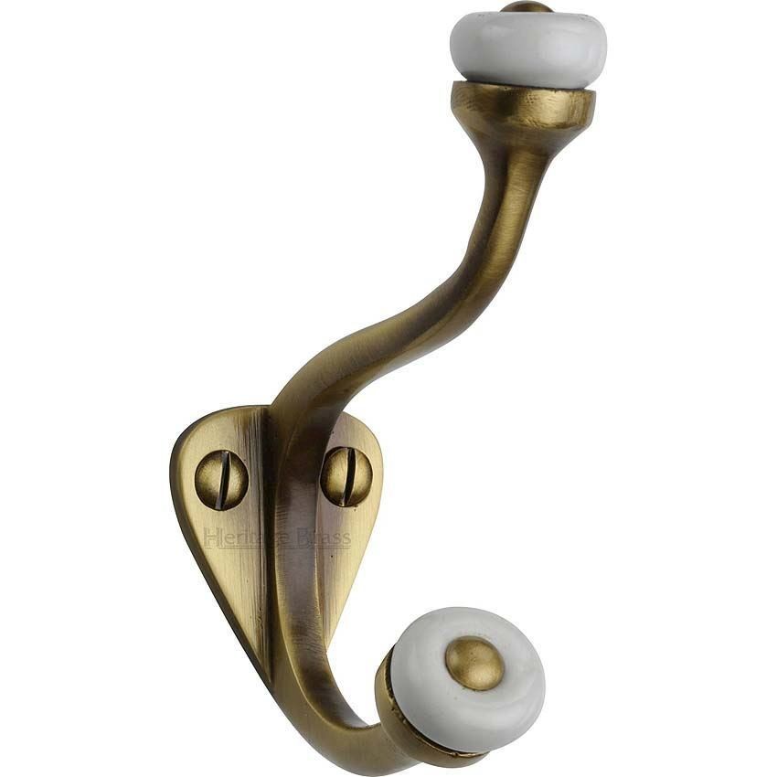 Hat & Coat Hook Antique Brass Finish - V1048-AT