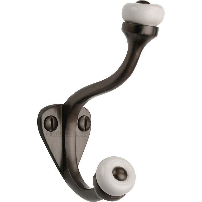 Hat & Coat Hook Matt Bronze Finish - V1048-MB