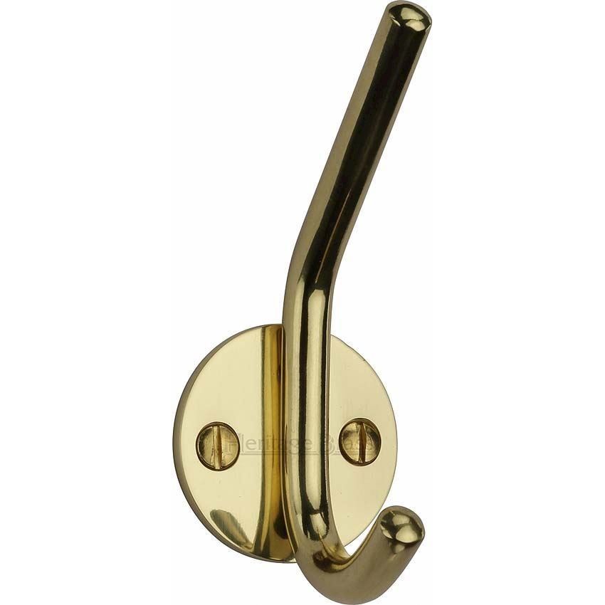 at & Coat Hook in Polished Brass Finish - V1065-PB