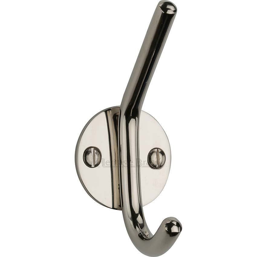 Hat & Coat Hook in Polished Nickel Finish - V1065-PNF