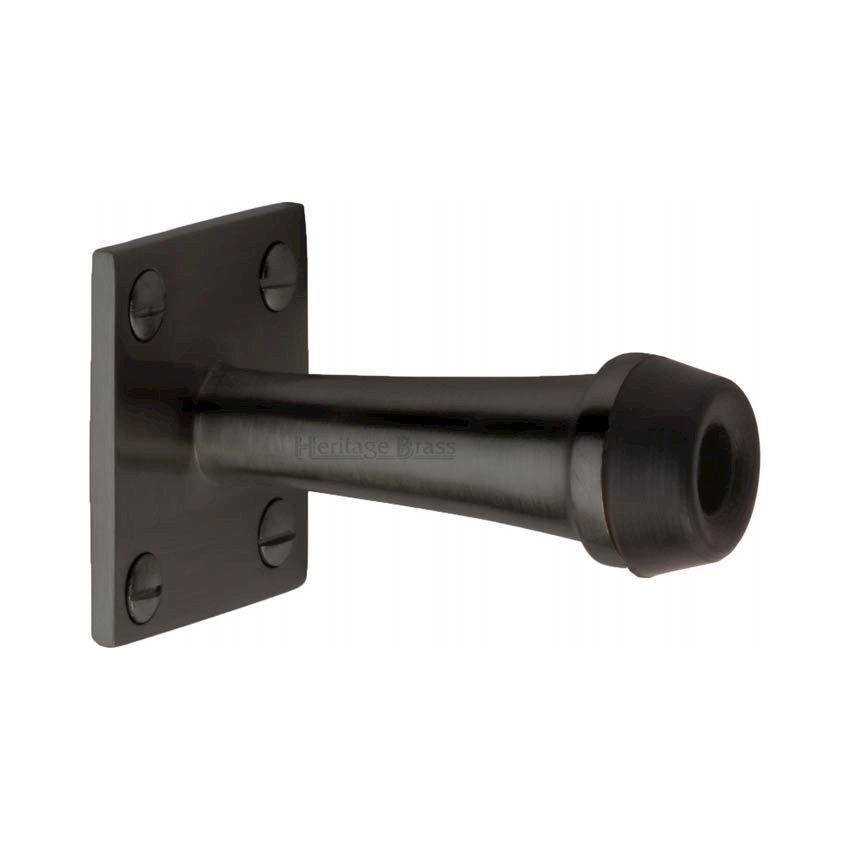 Wall Mounted Door Stop (64mm) in Matt Bronze Finish - V1190-MB