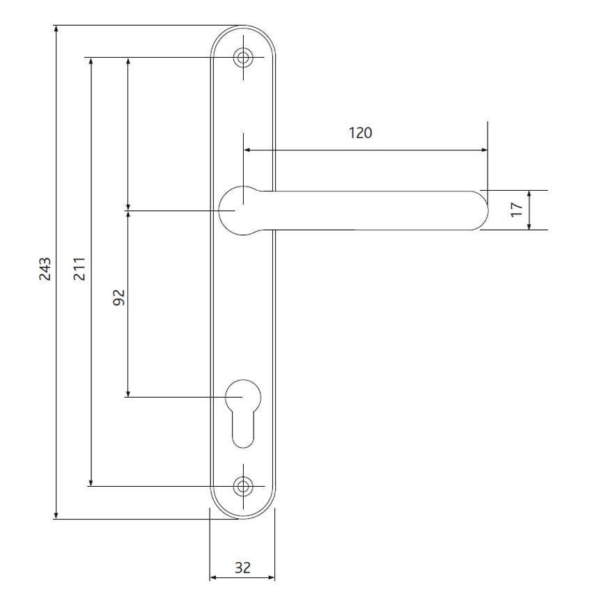 Balmoral Inline Lever Lever Multipoint Door Handle- Hardex Chrome ...