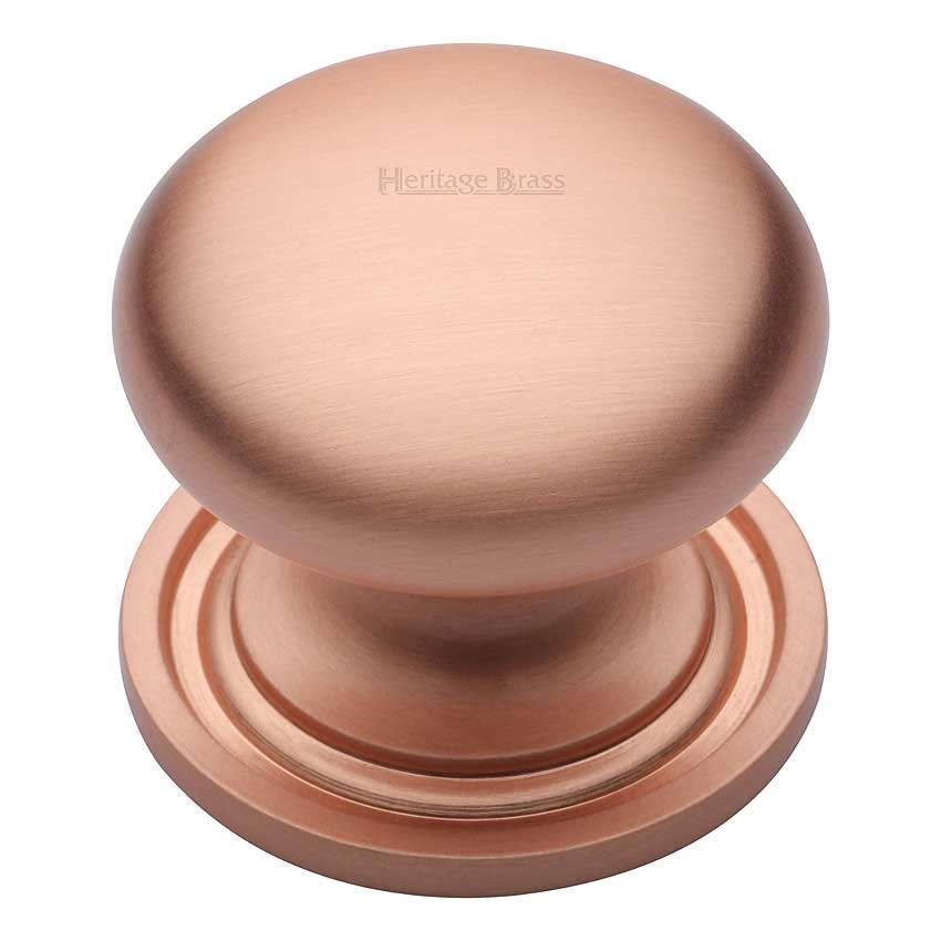 Round Design Cabinet Knob in Satin Rose Gold Finish - C2240-SRG