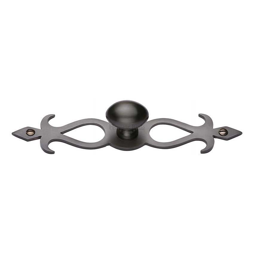 Oval Backplate Design Cabinet Knob in Matt Bronze Finish - C3072-MB 