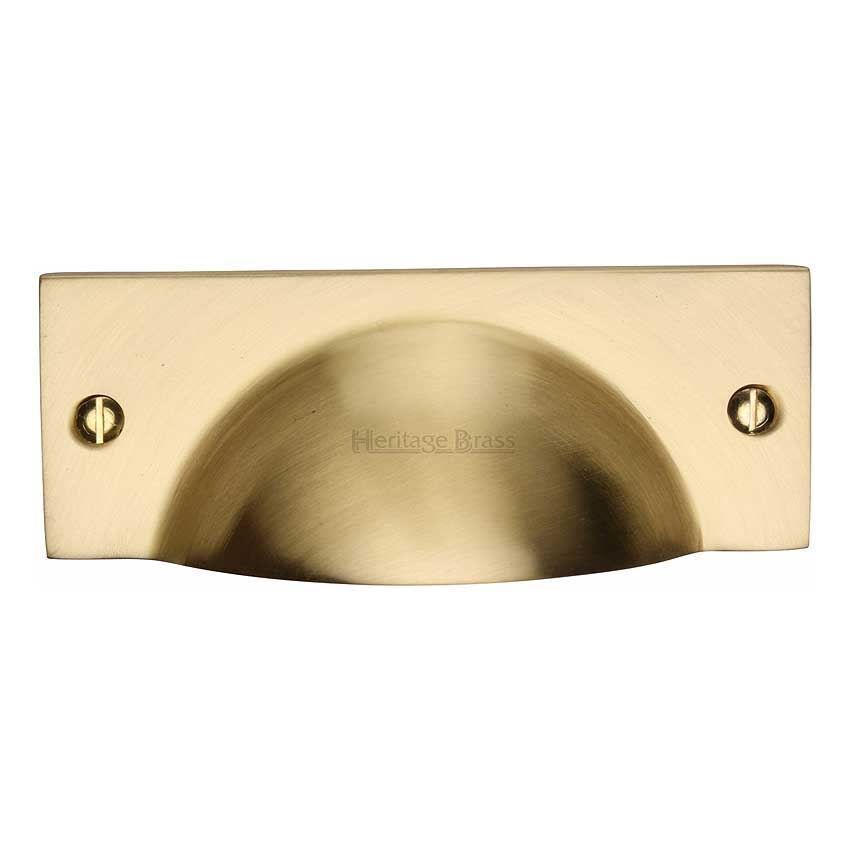 Cheshire Cabinet Drawer Pull in Satin Brass Finish - C2762-SB