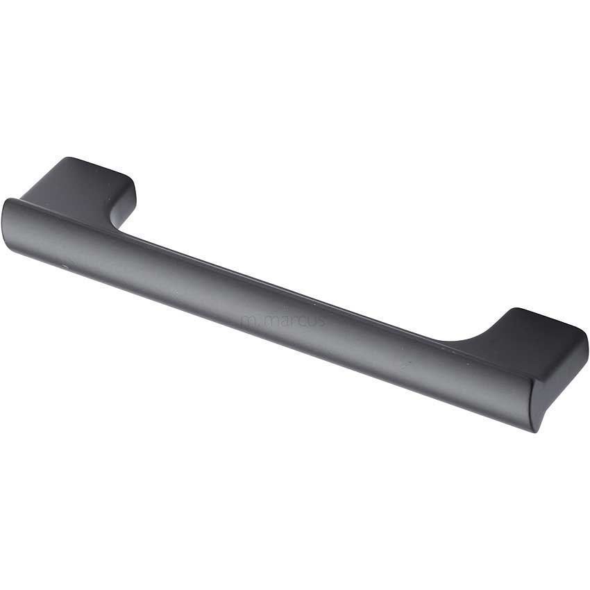 Vault Pull Handle Black Matt Finish-VF102-128-BLK 