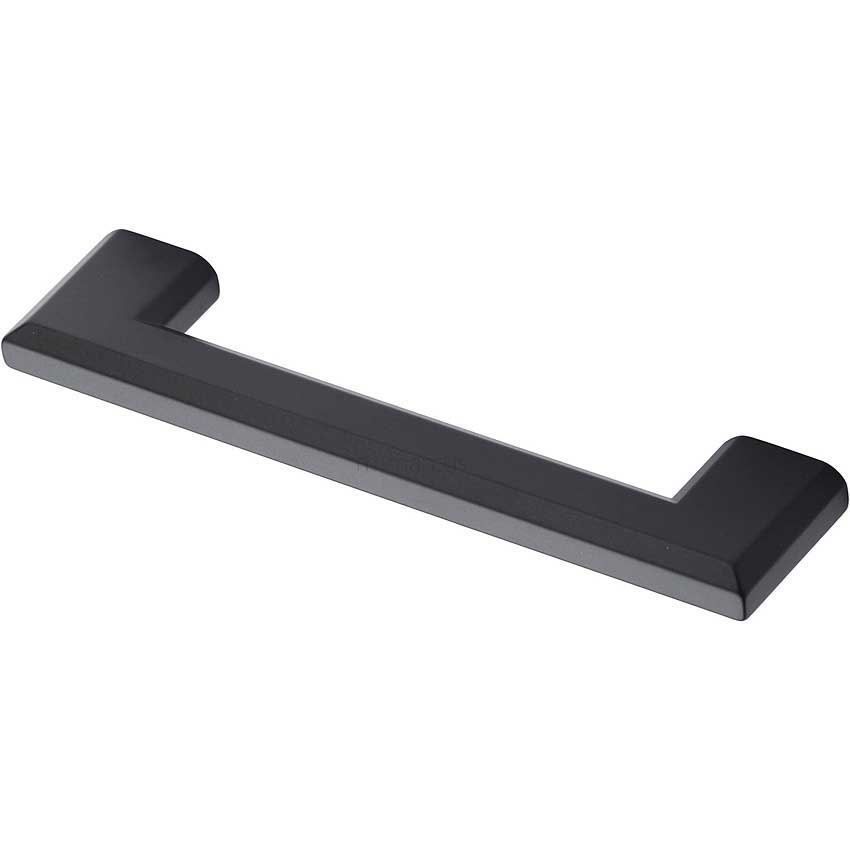 Binary Kitchen Cabinet Pull Handle Black Matt Finish-VF086-128-BLK