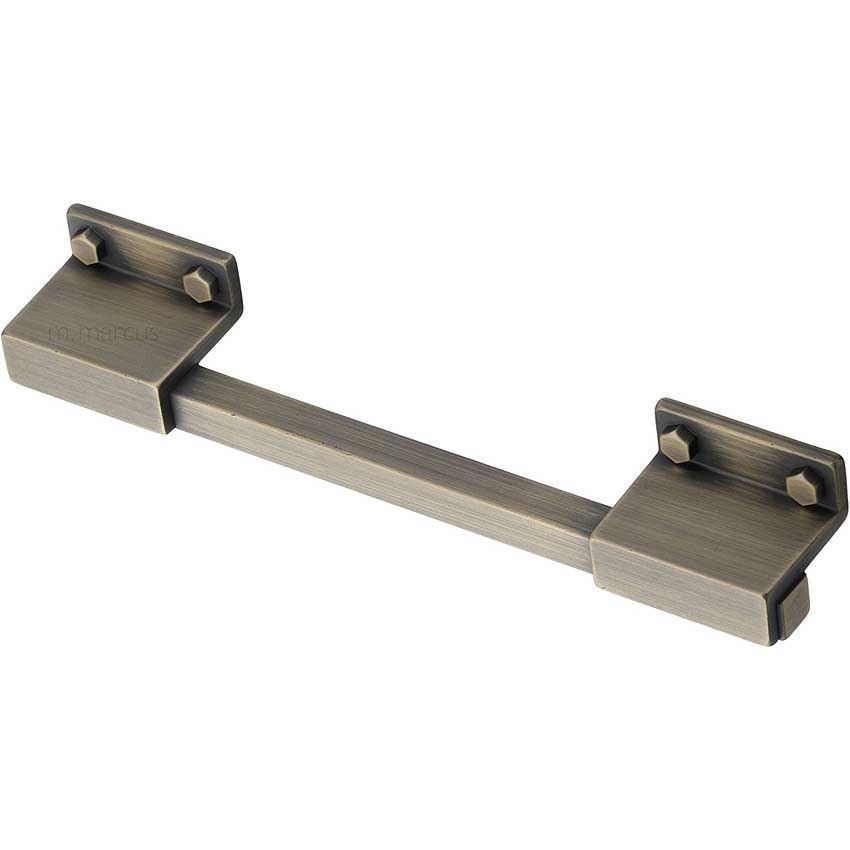 Railway Kitchen Cabinet Pull Handle Distressed Brass Finish-VF077-192-DB