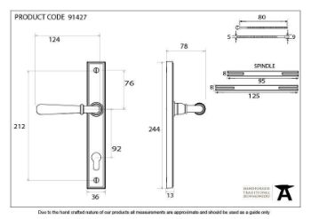 Polished Nickel Newbury Slimline Sprung Lever Espag. Lock Set- 91427