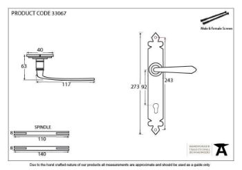 BLACK CROMWELL LEVER ESPAG. LOCK SET- 33067