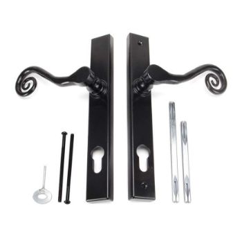 BLACK MONKEYTAIL SLIMLINE LEVER ESPAG. LOCK SET- 33037 