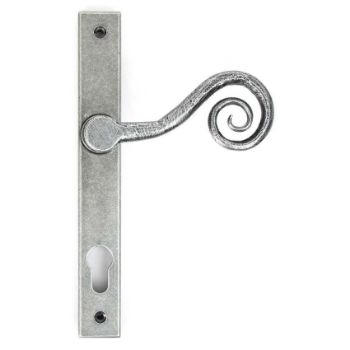 PEWTER MONKEYTAIL SLIMLINE LEVER ESPAG. LOCK SET- 33038