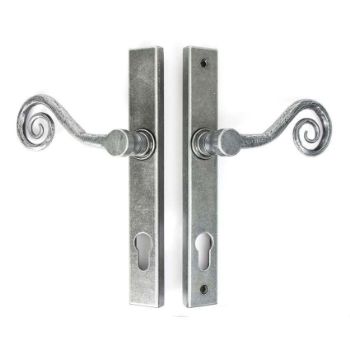 PEWTER MONKEYTAIL SLIMLINE LEVER ESPAG. LOCK SET- 33038