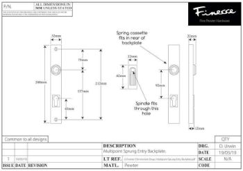 Durham Multipoint Lock in Pewter- FDMPS-27 