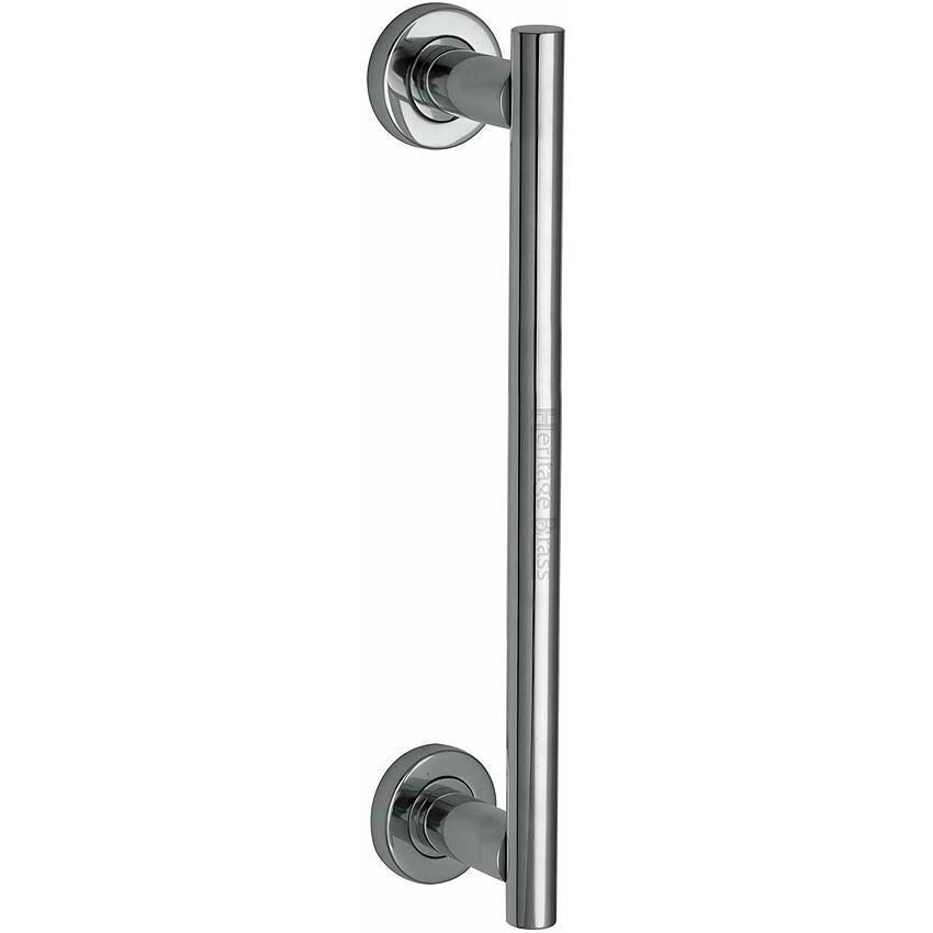 Heritage Brass Door Pull Handle Bar Design in Polished Chrome Finish- V2057-PC