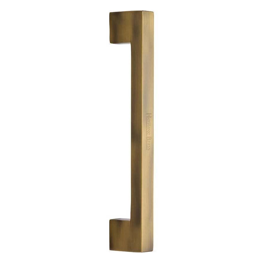 Heritage Brass Door Pull Handle Urban Design in Antique Brass Finish- V1390-AT