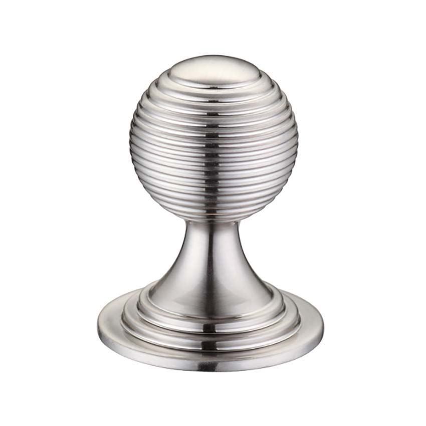 Queen Anne Ringed Knob in Satin Nickel- FCH08-SN