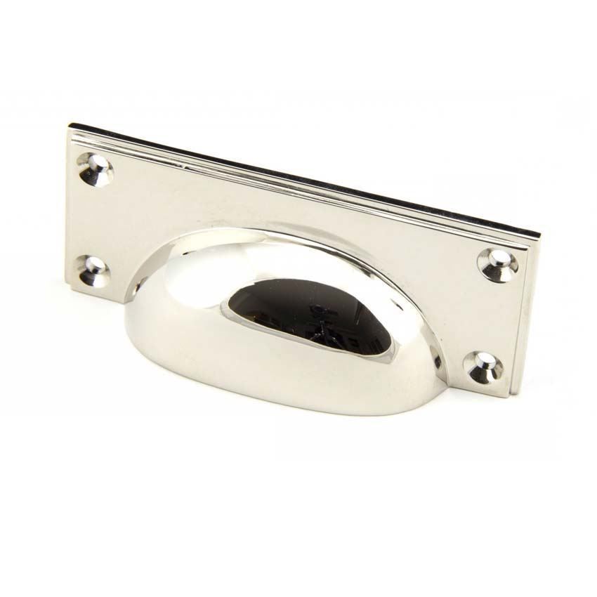 Polished Nickel Art Deco Drawer Pull- 45401