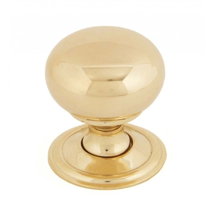 POLISHED BRASS MUSHROOM CABINET KNOB -83883