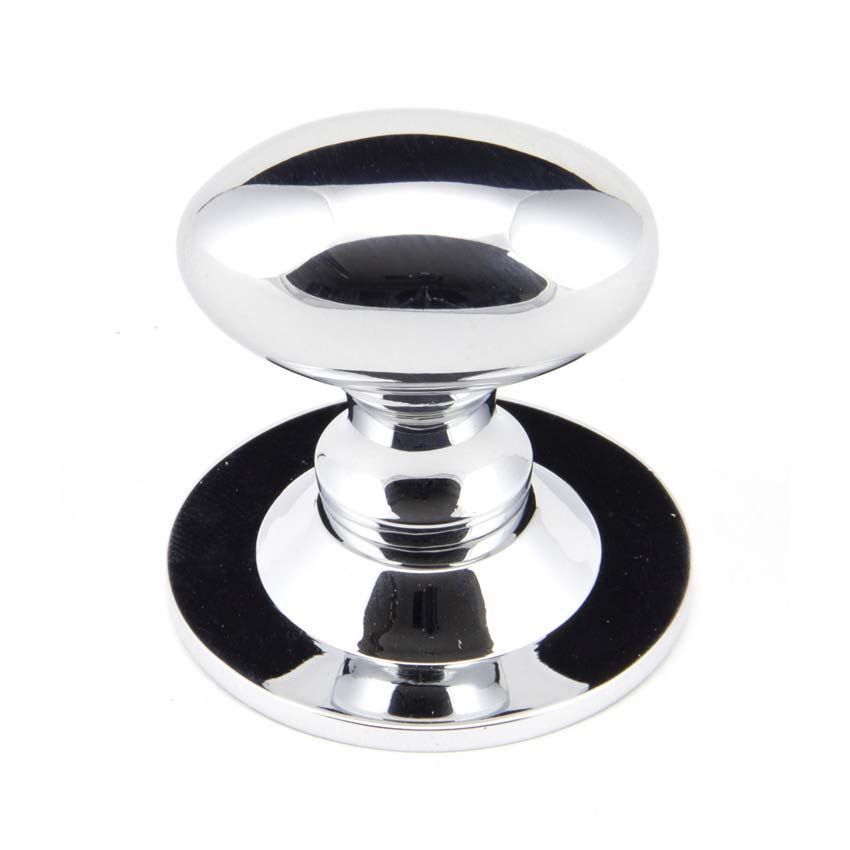 Polished Chrome Oval Cabinet Knob -92034