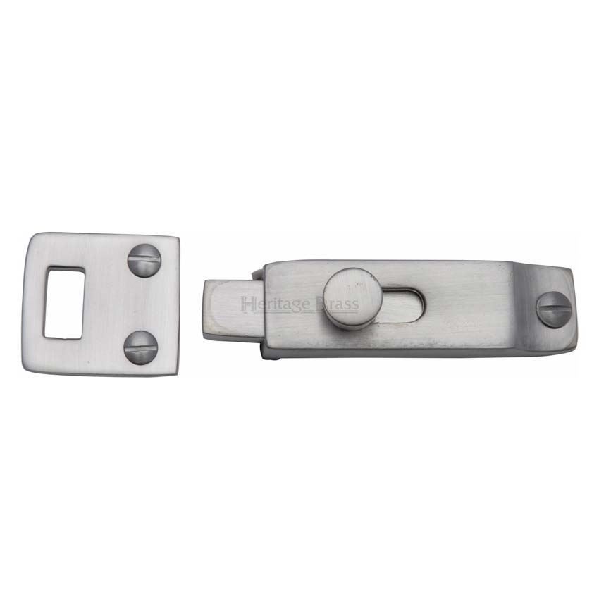 Slide Bolt Satin Chrome Finish - C1686-SC