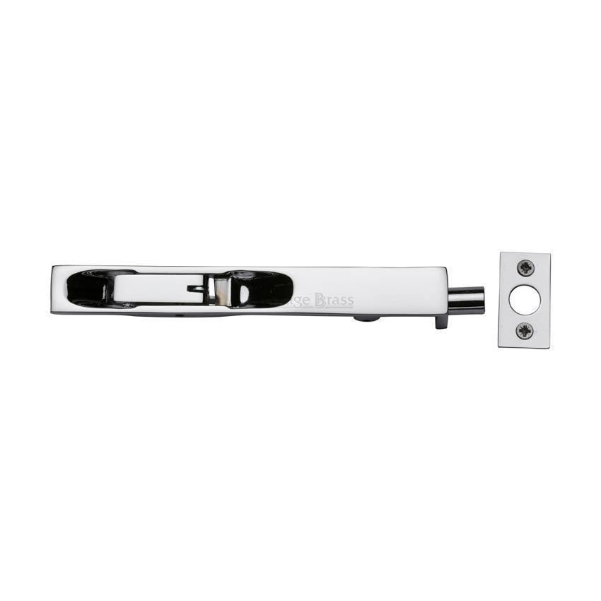 Lever Flush Door Bolt In Polished Chrome Finish - C1680-6-PC