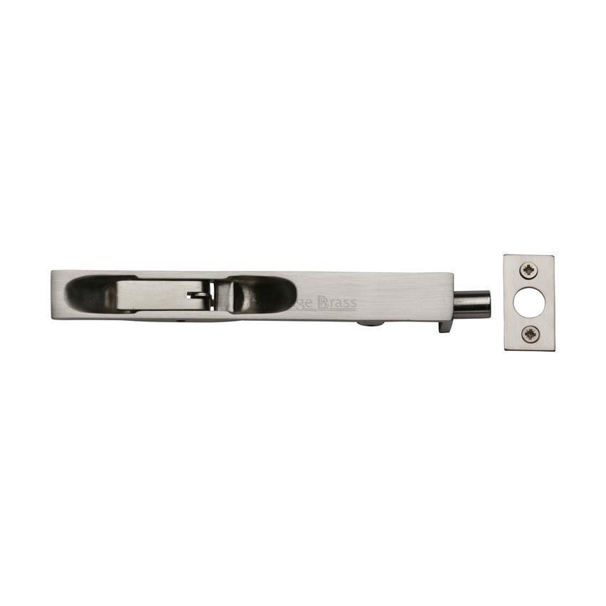 Lever Flush Door Bolt In Satin Nickel Finish - C1680-6-SN