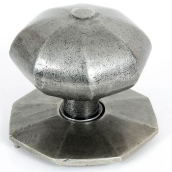 Octagonal Center Door Knob in Pewter Finish - 83778