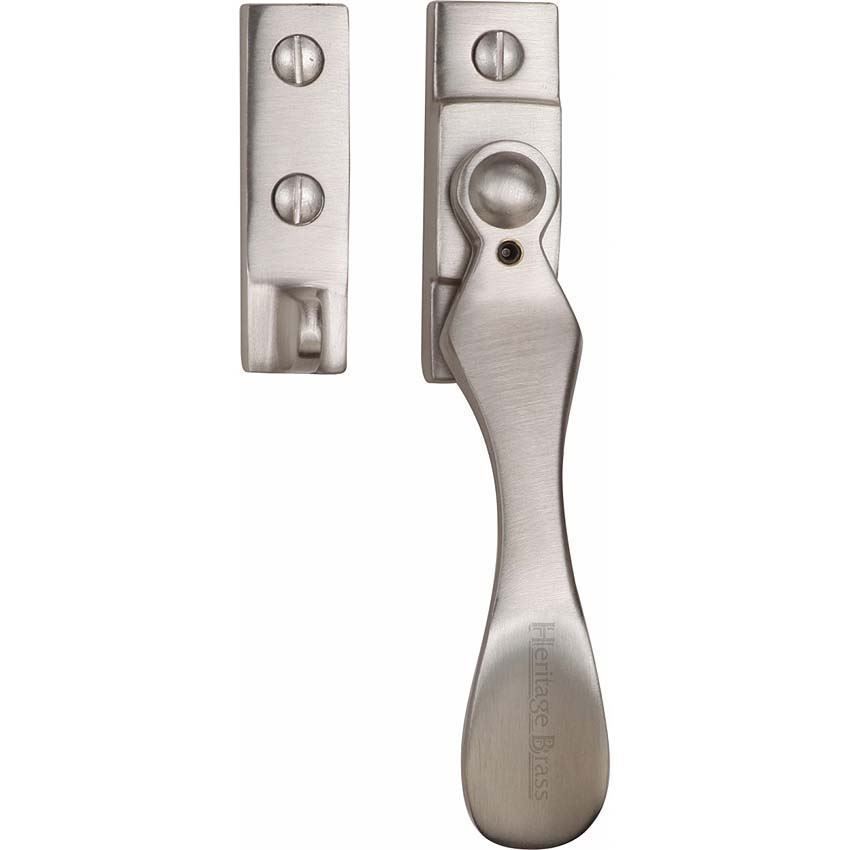 Locking Satin Nickel Casement Window Fastener - V1005W-SN 